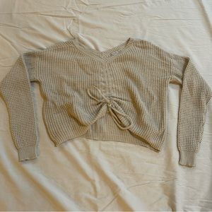 winter heavy knit cream sweater
